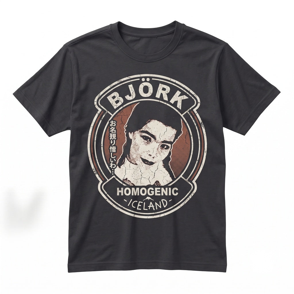 Vintage 90s Icelandic Art Pop Musician Graphic Japanese Concert Tour Merch Apparel Unisex TShirt