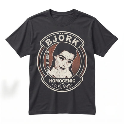 Vintage 90s Icelandic Art Pop Musician Graphic Japanese Concert Tour Merch Apparel Unisex TShirt