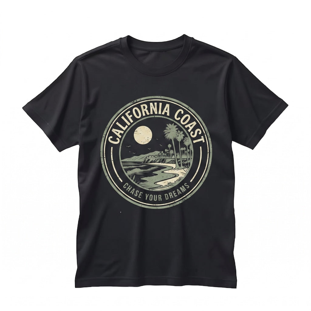 Retro California Beach Graphic Palm Tree West Coast Vacation Gift Apparel Unisex TShirt