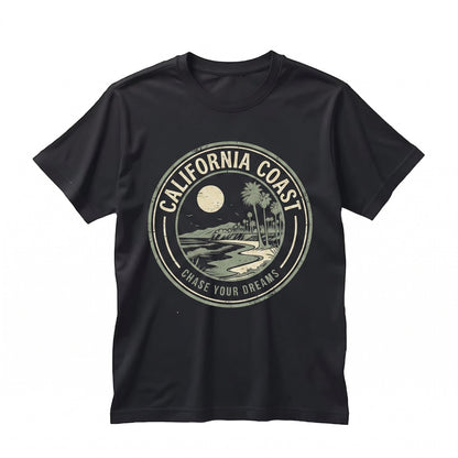 Retro California Beach Graphic Palm Tree West Coast Vacation Gift Apparel Unisex TShirt