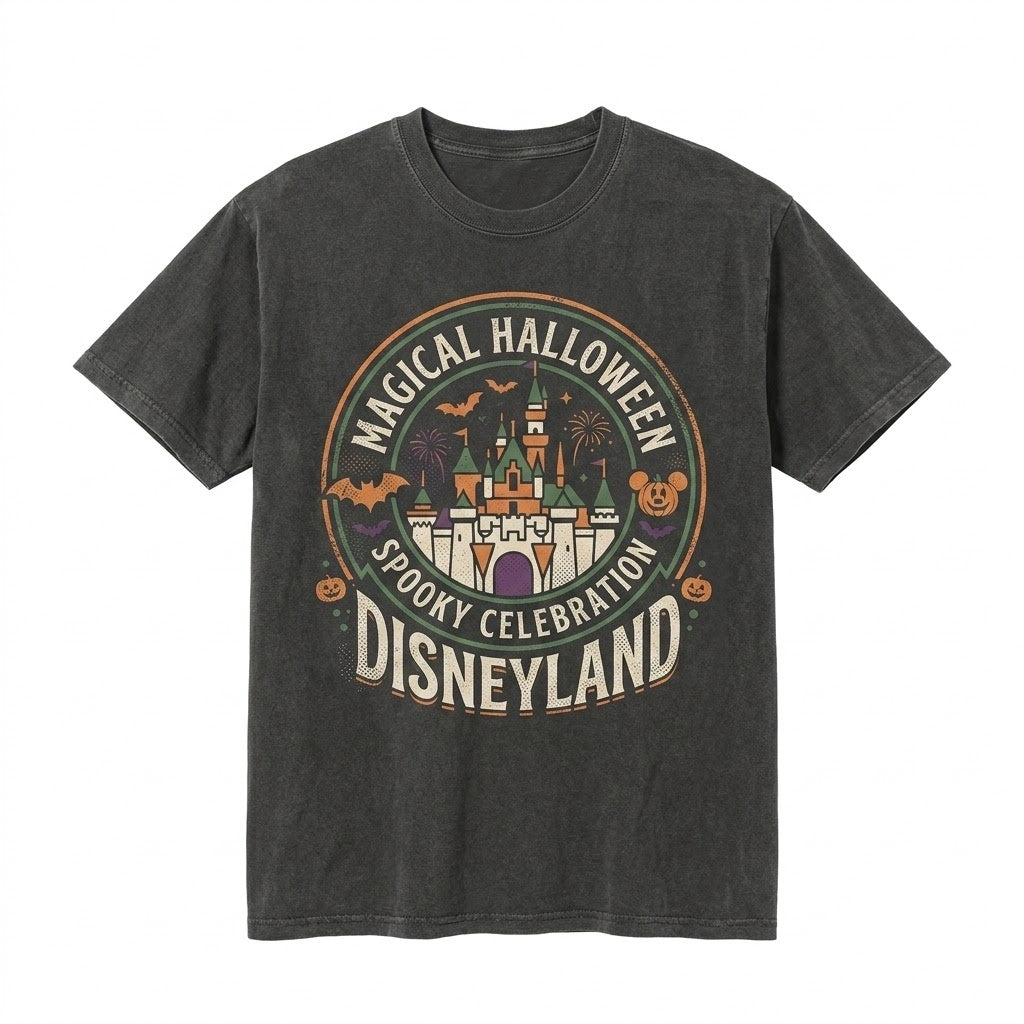 Vintage Spooky Season Witch Costume Top, Retro Theme Park Family Matching Halloween Gift Unisex TShirt