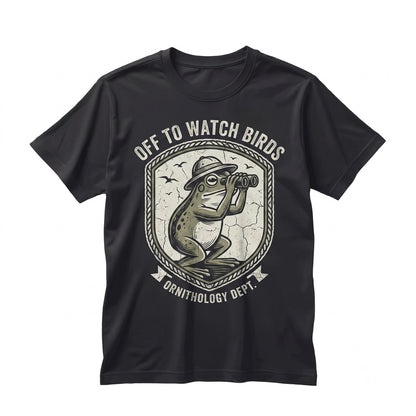 Funny Frog Birdwatching Graphic Nature Enthusiast Avian Lover Gift Unisex TShirt