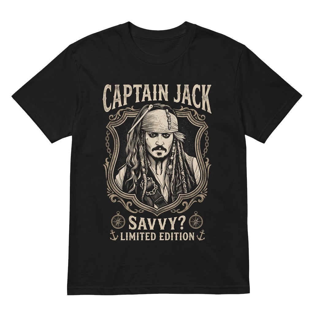 Vintage Pirate Captain Caribbean Theme Park Ride Graphic Unisex TShirt