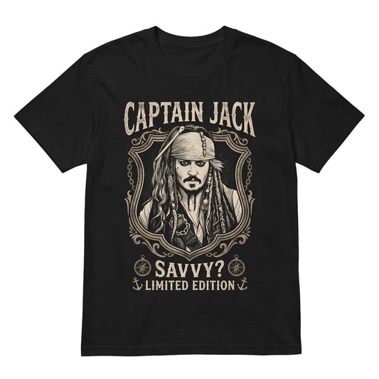 Vintage Pirate Captain Caribbean Theme Park Ride Graphic Unisex TShirt