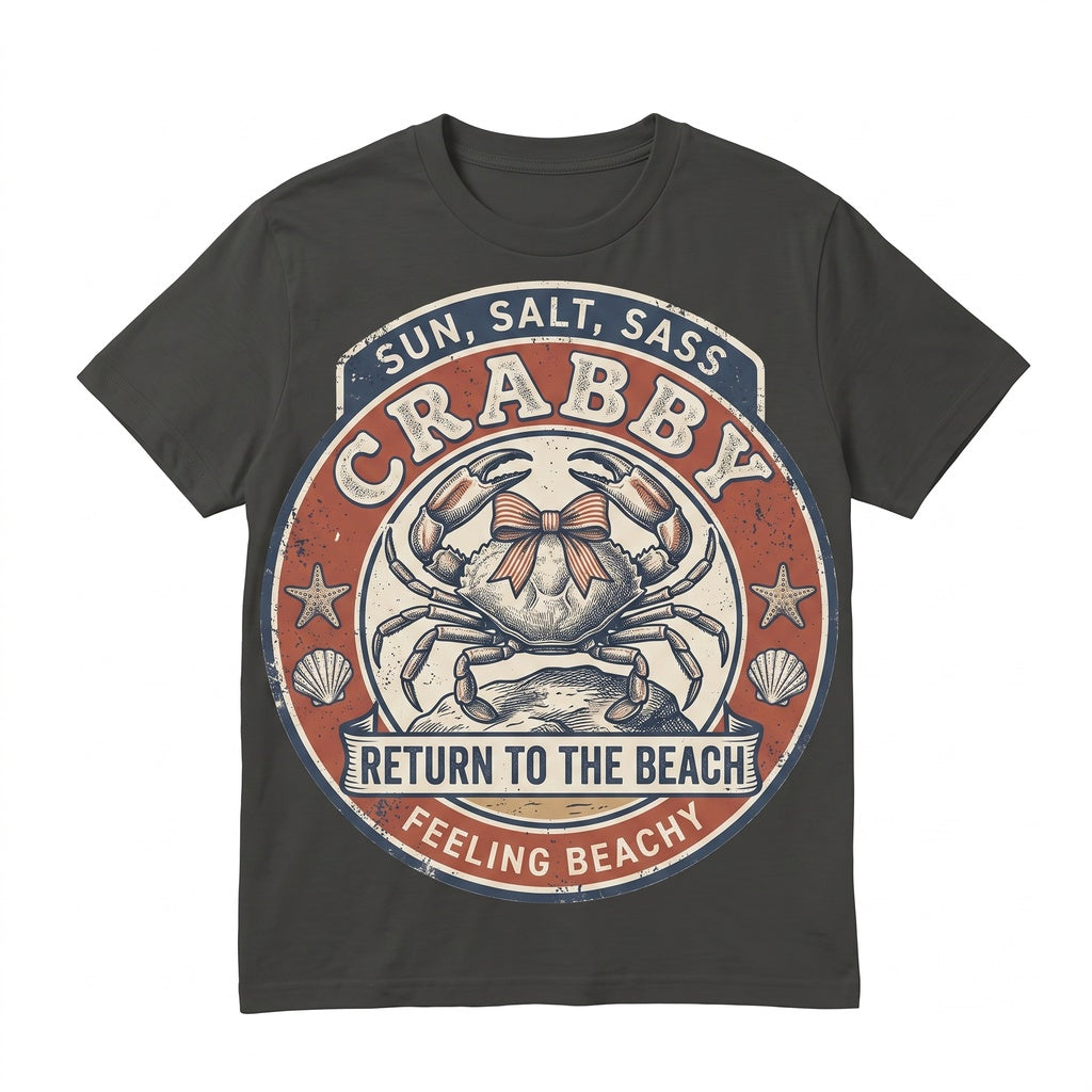 Funny If Crabby Please Return To Beach Summer Vacation Ocean Humor Graphic Short Sleeve Unisex TShirt