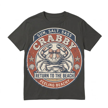 Funny If Crabby Please Return To Beach Summer Vacation Ocean Humor Graphic Short Sleeve Unisex TShirt