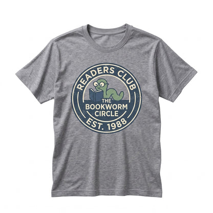 Embroidered Bookworm Cute Apparel for Bibliophile Reader Gift Unisex TShirt