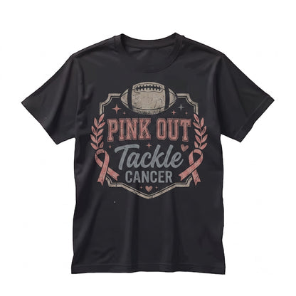 Pink Out Tackle Breast Cancer Awareness Baseball Mama Game Day Support Team Unisex TShirt
