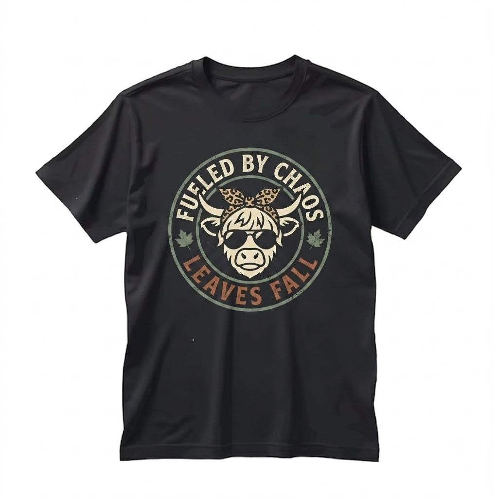 Cozy Autumn Highland Cow Coffee Lover Funny Western Farm Animal Sarcastic Mama Season Unisex TShirt