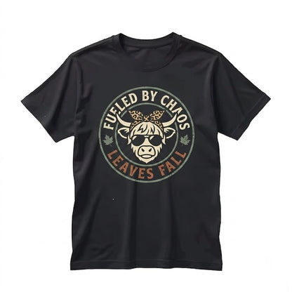 Cozy Autumn Highland Cow Coffee Lover Funny Western Farm Animal Sarcastic Mama Season Unisex TShirt