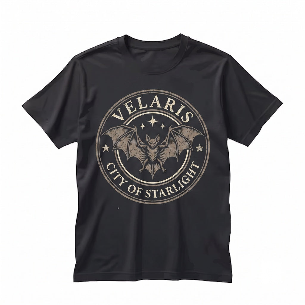 Bat Boys Wings Embroidered Fantasy Romance Book Subtle Fae Merch Reader Gift Unisex TShirt
