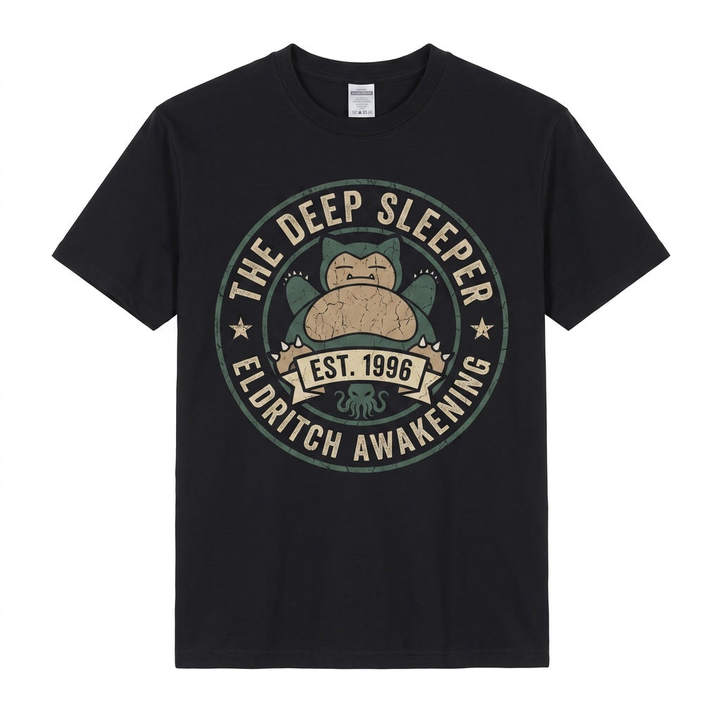 Cthulhu Snorlax Vintage Wash Dark Fantasy Anime Sleeveless Gothic Y2K Streetwear Graphic Gift Unisex TShirt