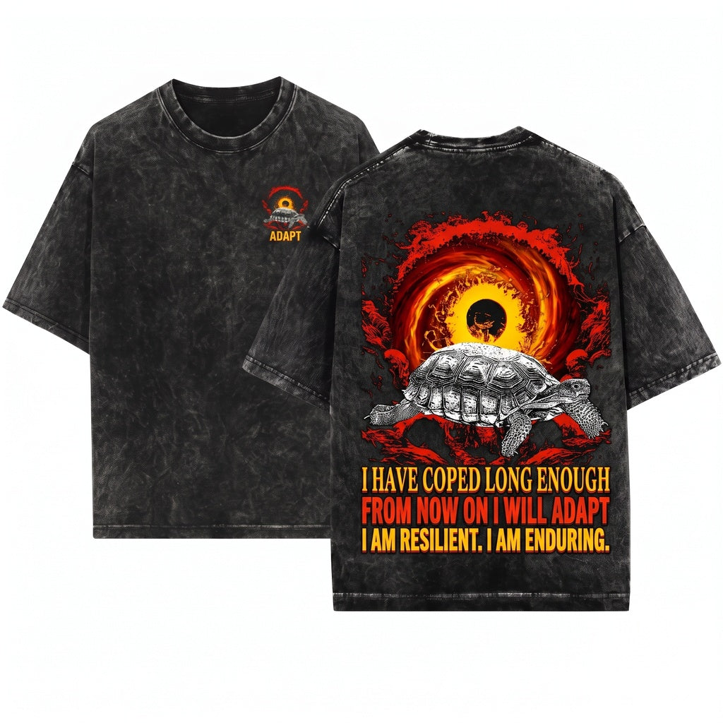 I Will Now Adapt Vintage Japanese Tortoise Unisex Wash T-Shirt
