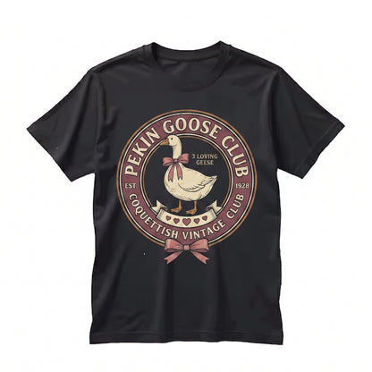 Just a Love Goose Funny Valentine Cute Silly Animal Lover Romantic February 14th Holiday Graphic Unisex TShirt