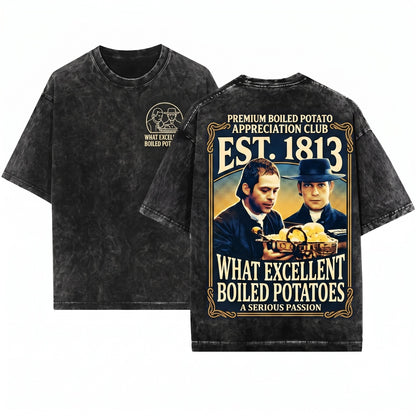 Boiled Potatoes Funny Meme Pride Prejudice Fitzwilliam Darcy Elizabeth Bennet Ring Doll Unisex Wash T-Shirt