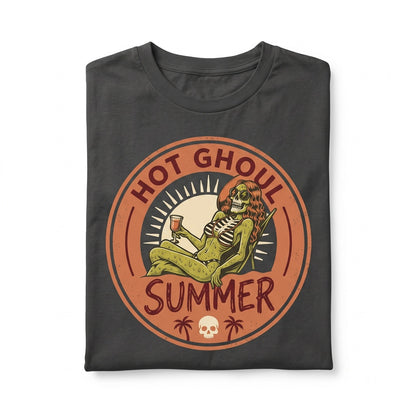 Hot Ghoul Summer Zombie Girl Spooky Creepy Cute July Halloween Unisex TShirt