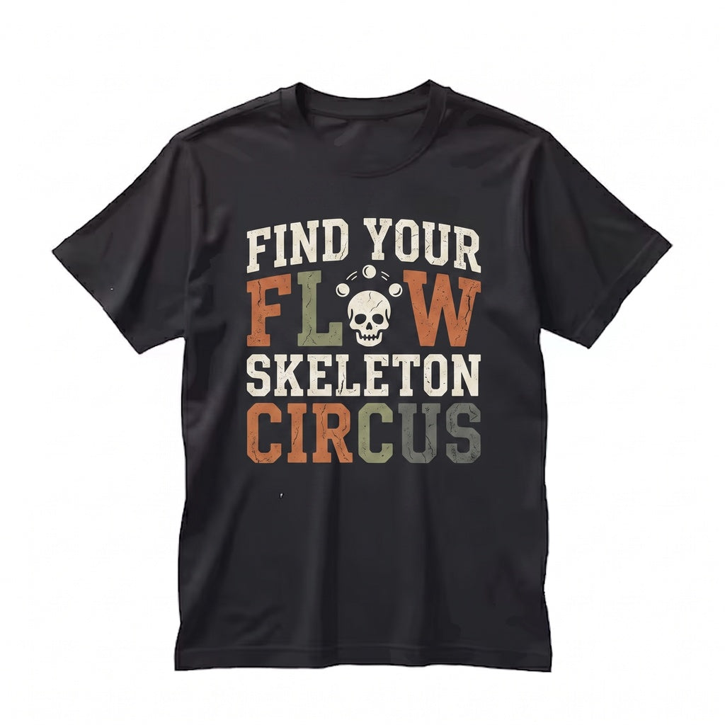 Juggling Skeleton Pocket Print Halloween Spooky Crewneck Sweater Graphic Unisex TShirt