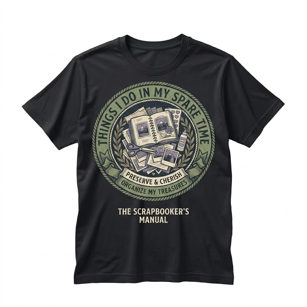 Scrapbooking Things I Do In My Spare Time Purple Graphic Unisex TShirt