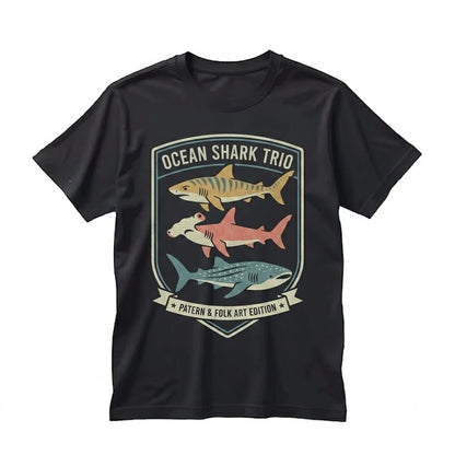 Aesthetic Tropical Ocean Graphic Bright Marine Life Whale Shark Summer Beach Lover Unisex TShirt