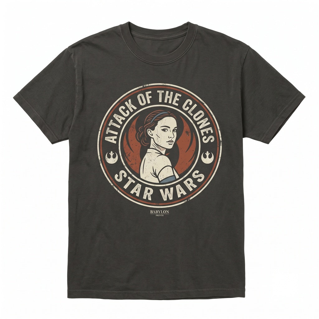 Retro Anakin Skywalker Padme Amidala Vintage Galactic Couple Graphic Top Unisex TShirt