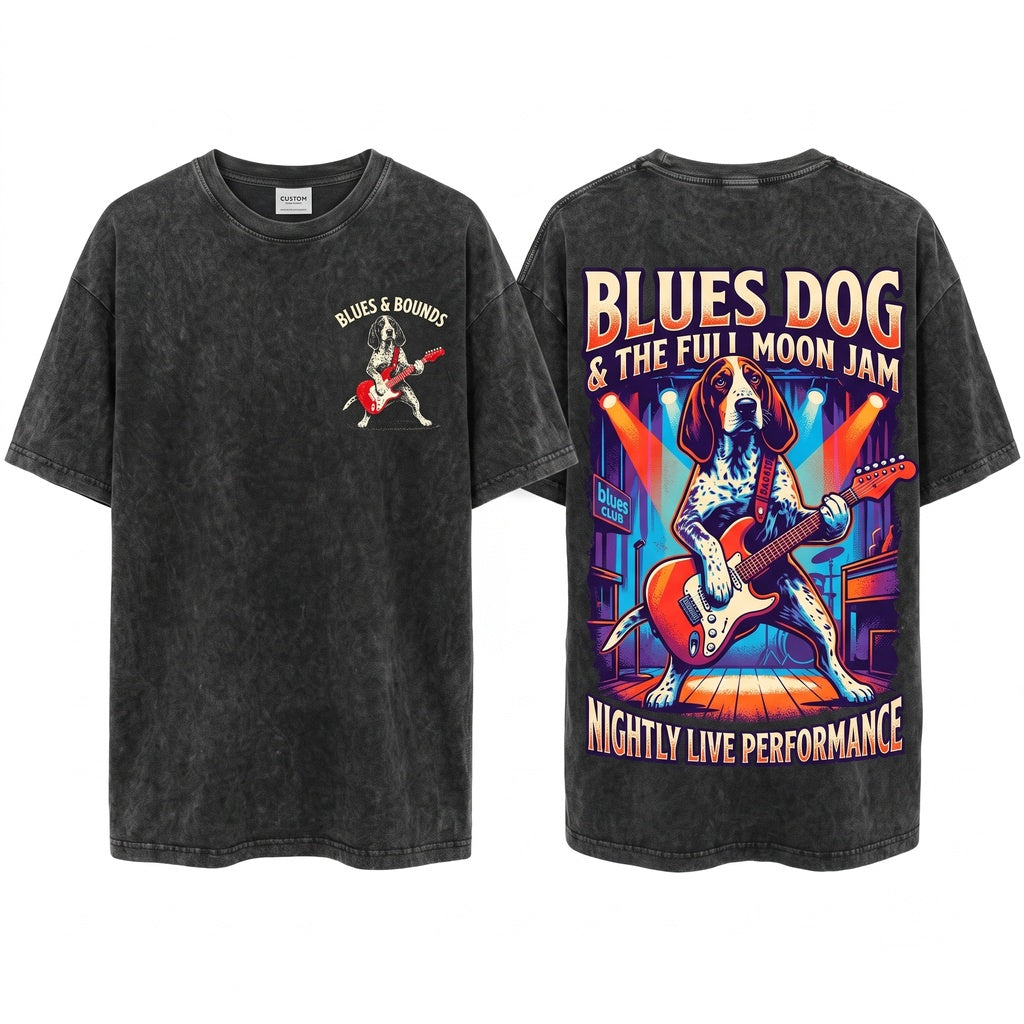 Funny Coonhound Rock Guitar Music Lover Dog Mom Dad Gift Unisex Wash T-Shirt