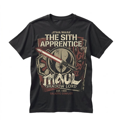 Vintage Darth Maul Shadow Lord Sith Galactic Wars Retro Graphic Cotton Apparel Fan Gift Unisex TShirt