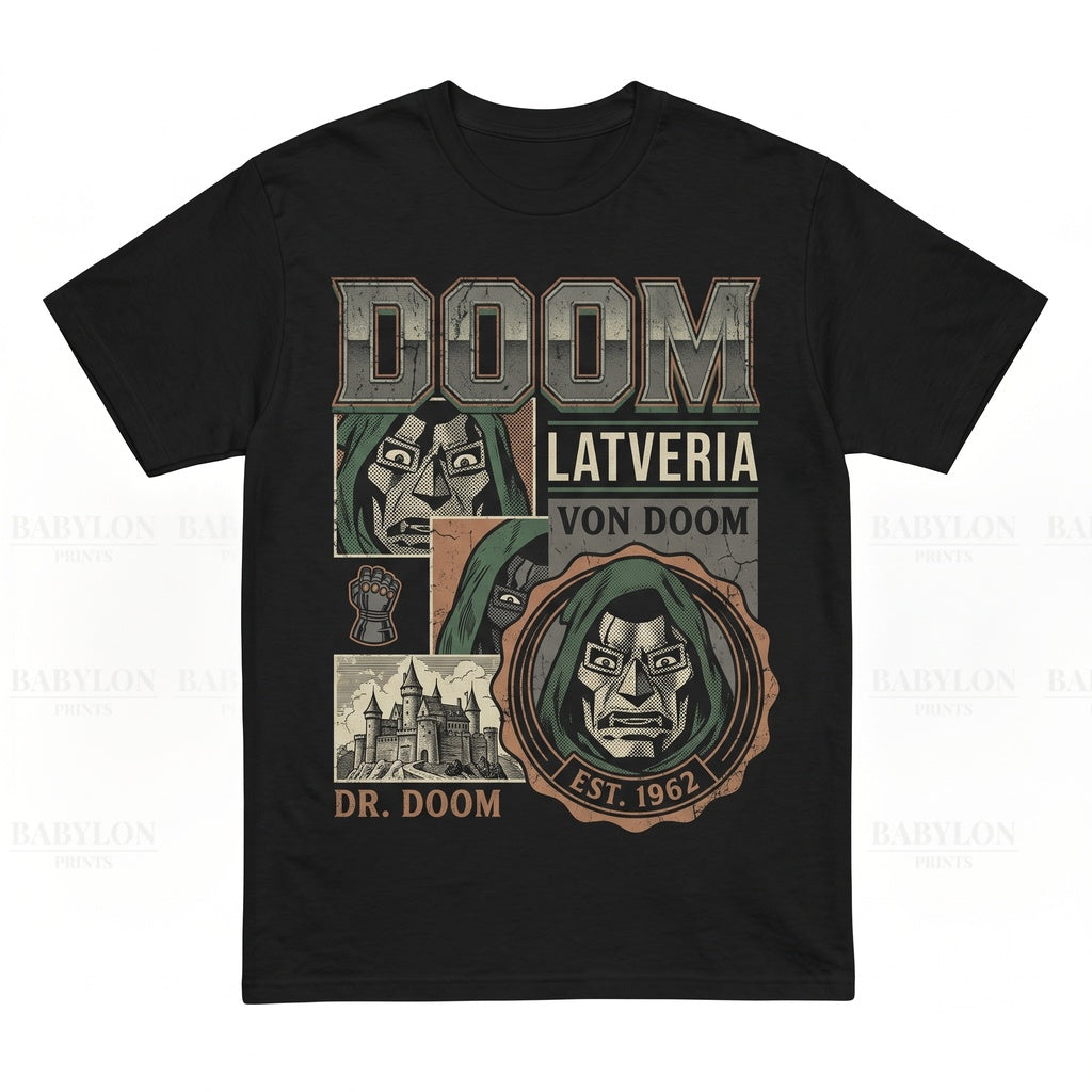 Vintage Doctor Doom Comic Graphic Sweatshirt, Retro Supervillain Doomsday Victor Von Doom Hoodie Apparel, Unisex TShirt