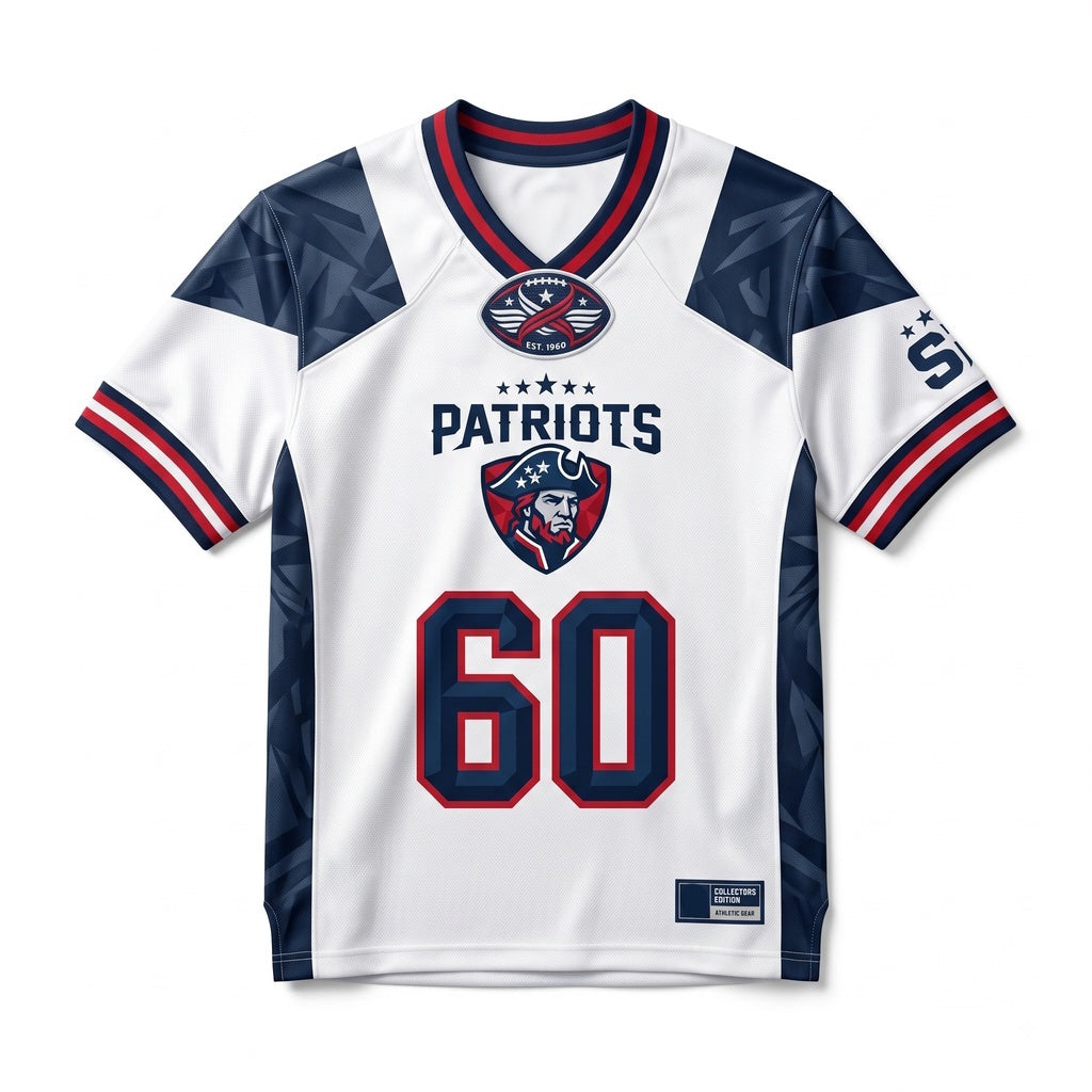 Unisex Athletic Football Fan Jersey - Breathable Lightweight V-Neck Game Day Top