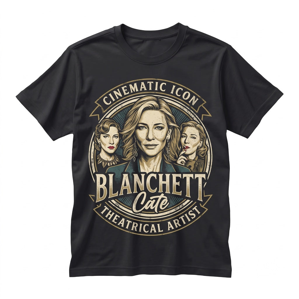 Cate Blanchett Collage Retro Actress Vintage Cinema Fan Graphic Apparel Unisex TShirt