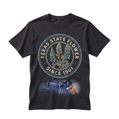 Texas Bluebonnet Flower State Pride Graphic Crewneck Apparel Vintage Wildflower Unisex TShirt