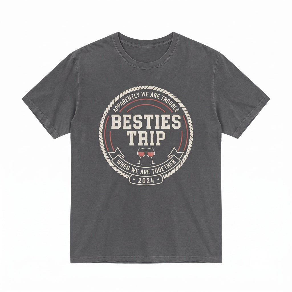 Besties Trip 2025 Girls Vacation Racerback Sleeveless Graphic Unisex TShirt