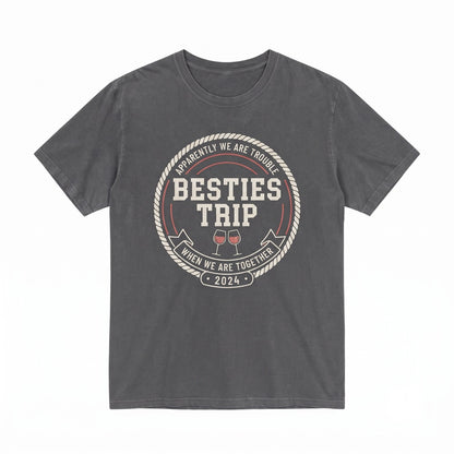 Besties Trip 2025 Girls Vacation Racerback Sleeveless Graphic Unisex TShirt