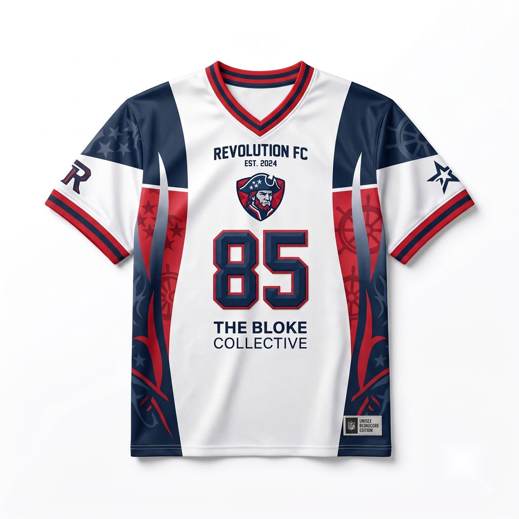 Unisex Athletic Football Fan Jersey - Breathable Lightweight V-Neck Game Day Top
