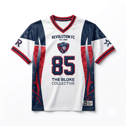 Unisex Athletic Football Fan Jersey - Breathable Lightweight V-Neck Game Day Top