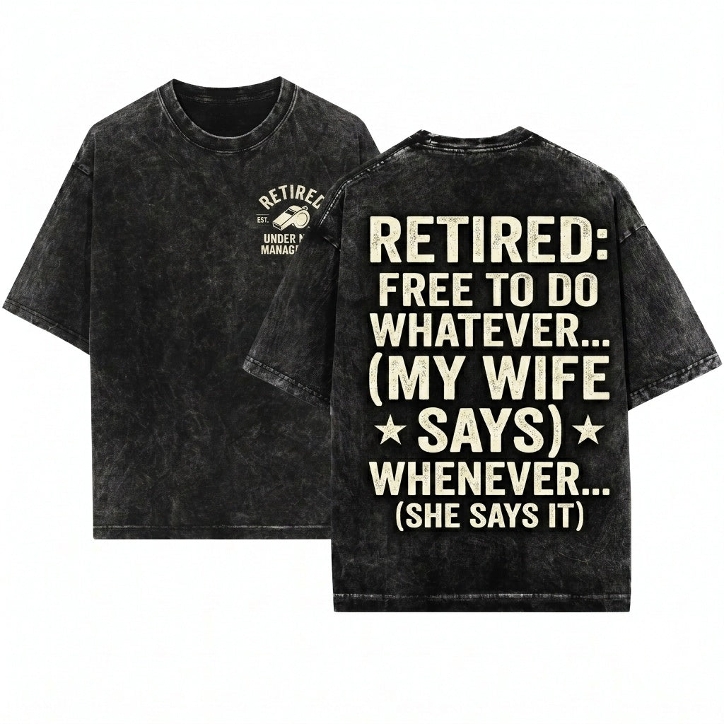 Funny Mens Retired Grandpa Birthday Gag Gift Unisex Wash T-Shirt