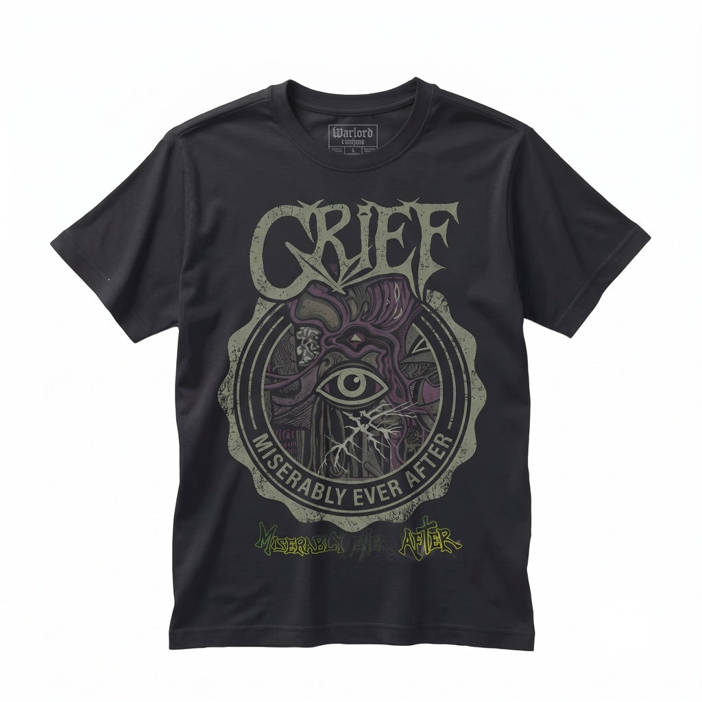 Grief Sorrowful Graphic Mourning Vintage Black Cotton Unisex TShirt