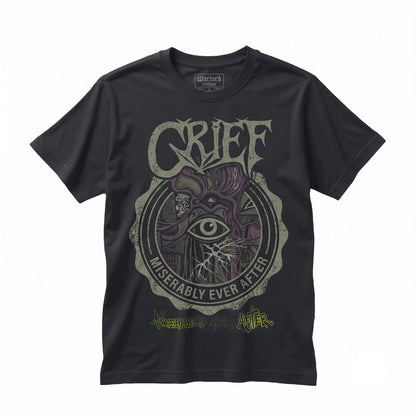 Grief Sorrowful Graphic Mourning Vintage Black Cotton Unisex TShirt
