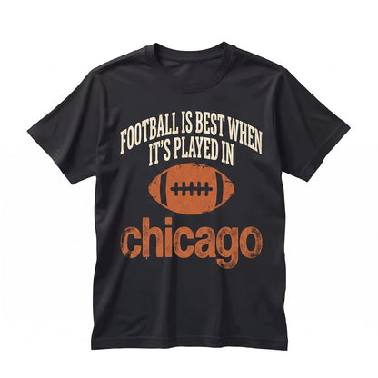 Vintage Chicago Football Retro Gameday Tailgate Fan Graphic Unisex TShirt