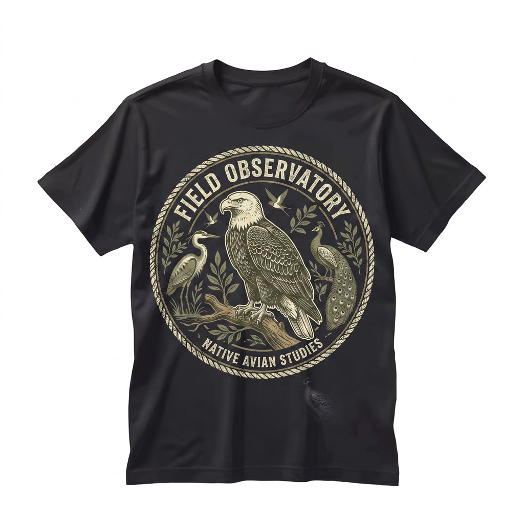 Vintage Botanical Ornithology Graphic Birdwatcher Nature Lover Gift Unisex TShirt