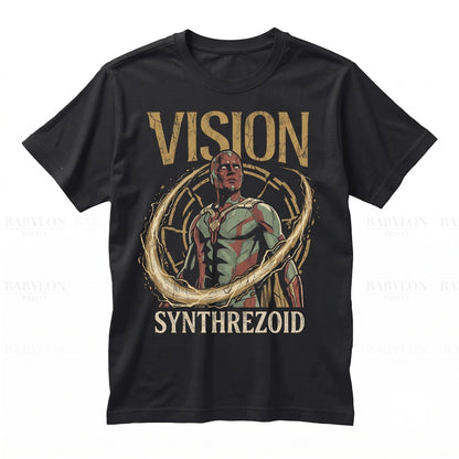 Vintage Synthetic Android Superhero Graphic Apparel, Retro Comic Fan Gift Unisex TShirt