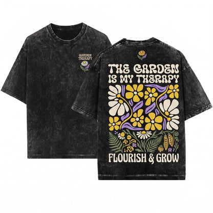 Gardener Plant Lover Therapy Gift Unisex Wash T-Shirt