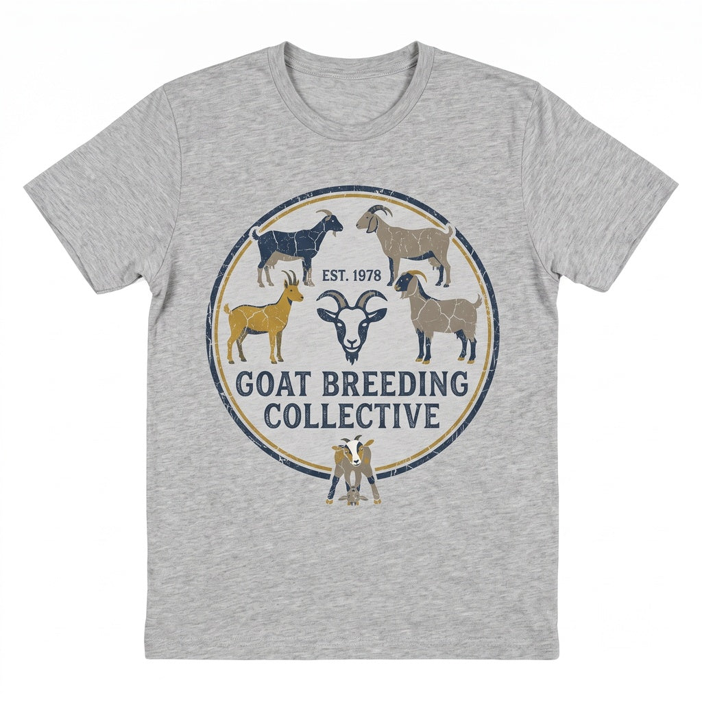 Goat Breeds Graphic Farm Animal Types Diagram Farmer Breeder Present Unisex TShirt