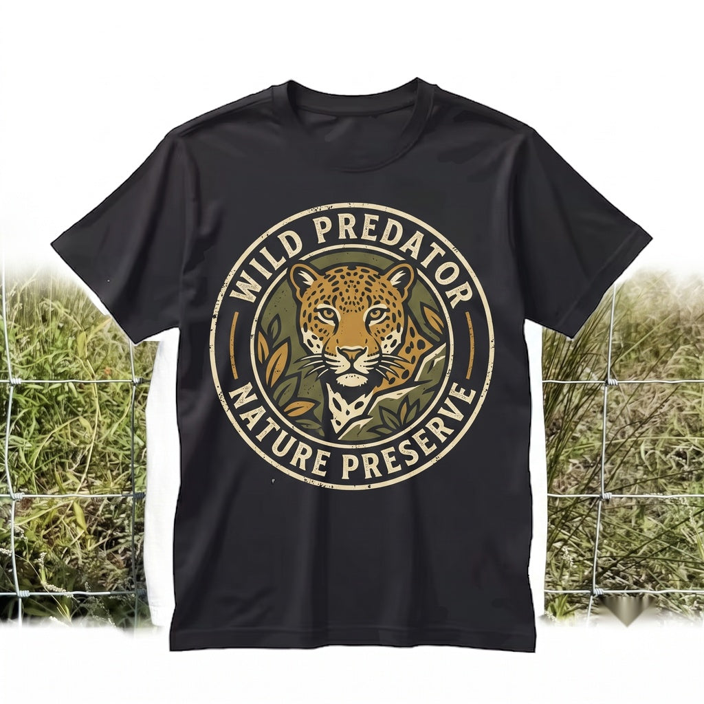 Vintage Leopard Graphic Jungle Predator Wildlife Retro Safari Adventure Nature Animal Gift Unisex TShirt