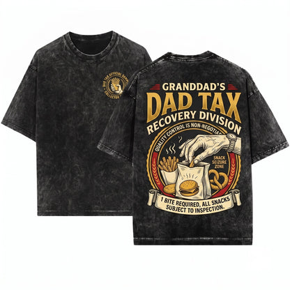Personalized Dad Tax Joke Custom Name Father Day Present Unisex Wash T-Shirt