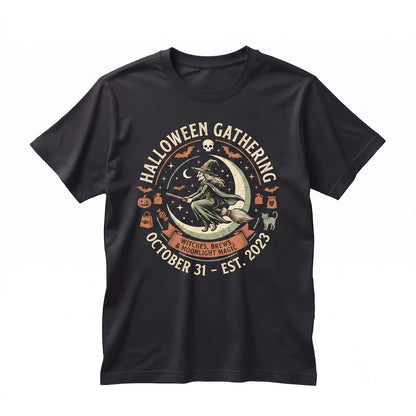 Vintage Halloween Tis The Season Retro Aesthetic Wo Pumpkin Witch Graphic Unisex TShirt