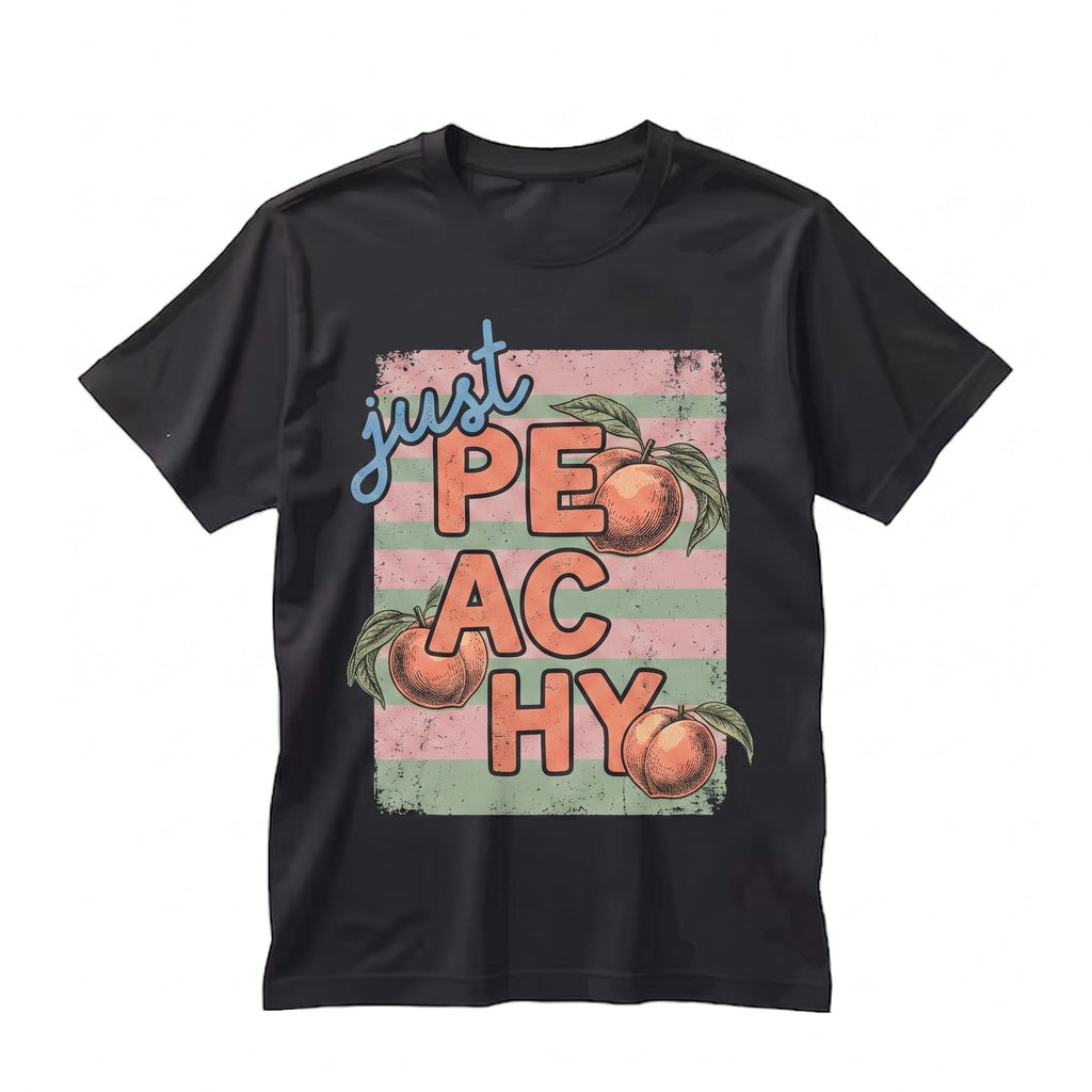 Just Peachy Fruit Cute Summer Fashion Pastel Graphic Unisex TShirt