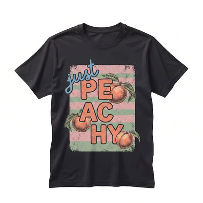 Just Peachy Fruit Cute Summer Fashion Pastel Graphic Unisex TShirt