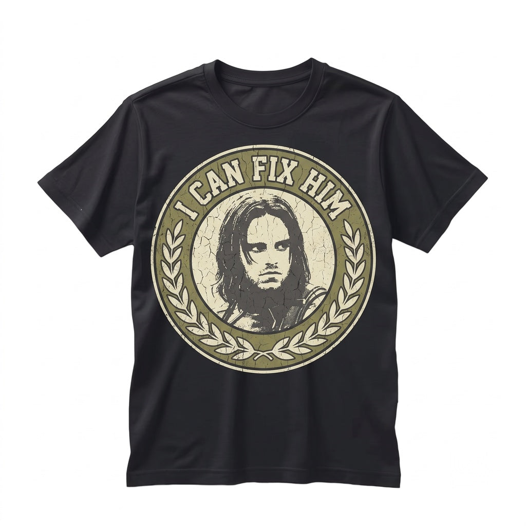 Bucky Barnes I Can Fix Him Funny Meme Gift for Her Graphic Apparel Unisex TShirt
