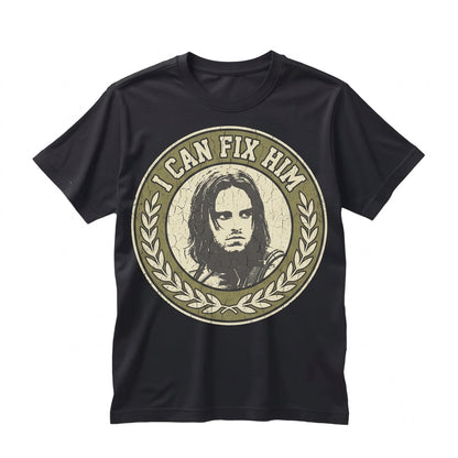 Bucky Barnes I Can Fix Him Funny Meme Gift for Her Graphic Apparel Unisex TShirt