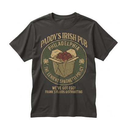Paddys Pub Spaghetti Policy Graphic Philly Comedy Sitcom Apparel Unisex TShirt